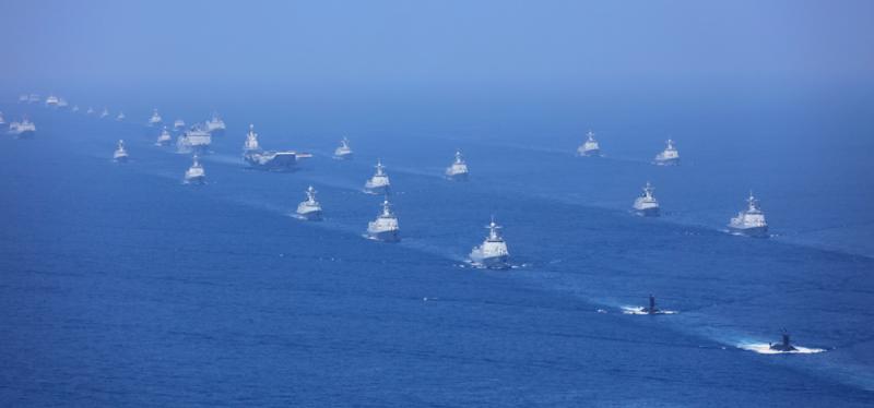 ﻿近50艘解放軍艦艇通過台海