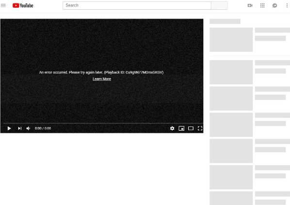 YouTube全球故障2小時後修復