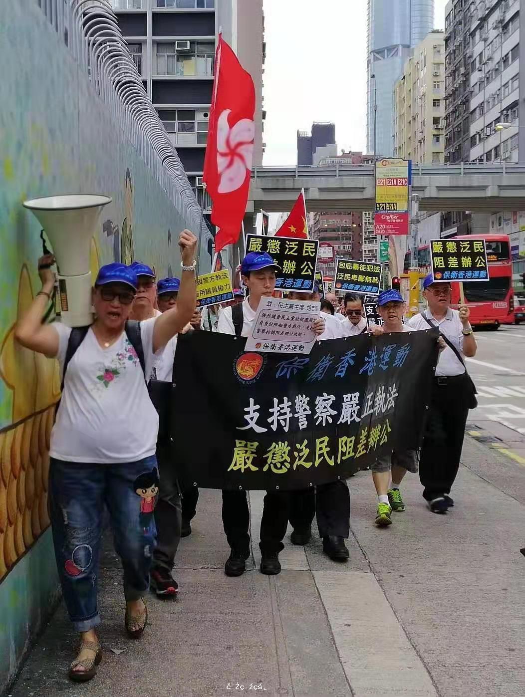 保衛香港運動 主辦「嚴懲泛民阻差辦公」遊行集會