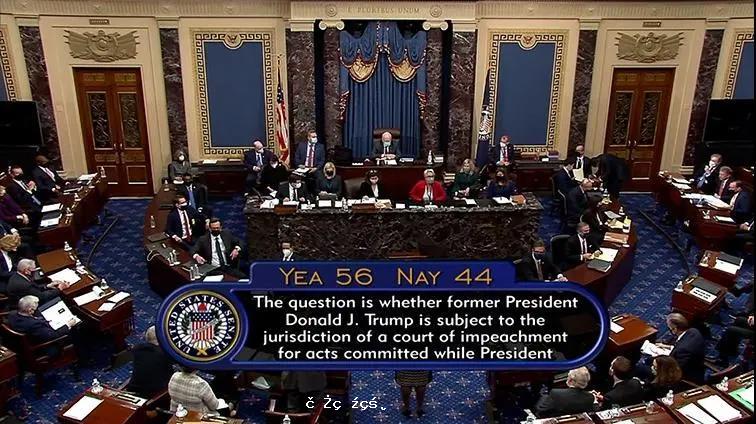 美參議院通過對特朗普的彈劾程序合憲