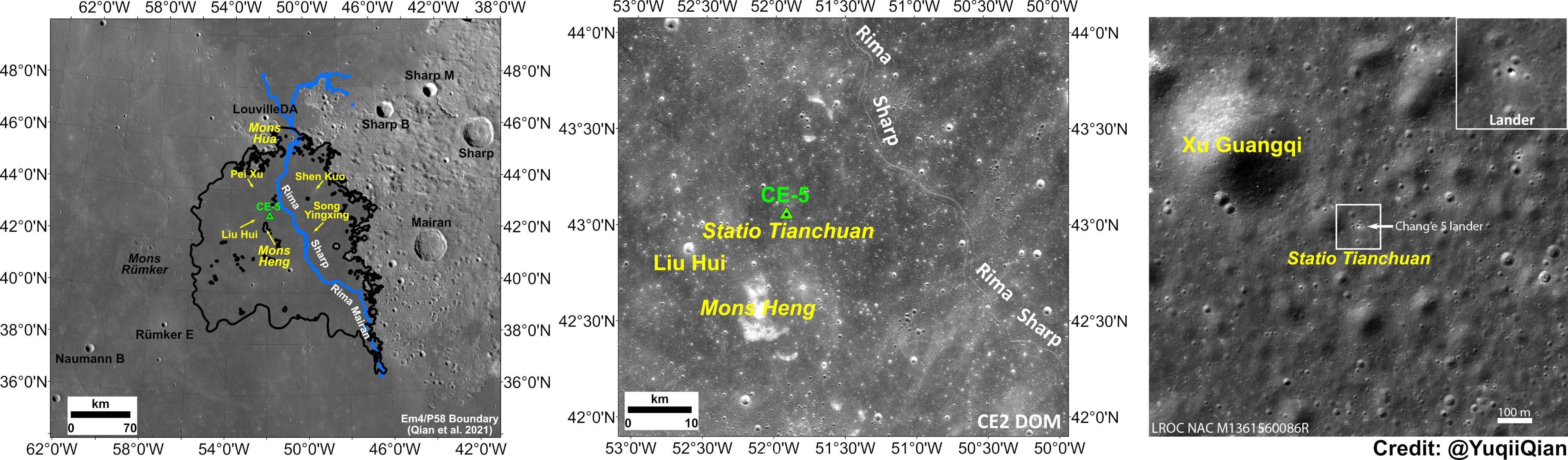 月球上多了8個中國地名：嫦娥五號著陸點命名為天船基地 